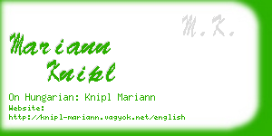 mariann knipl business card